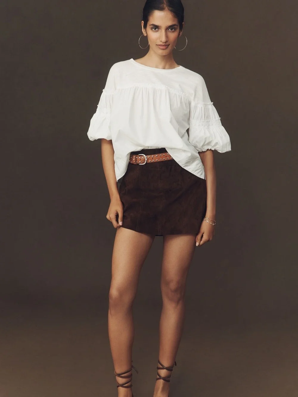 Anthropologie Pilcro reworked ruffle sleeve top - Picture 3 of 6
